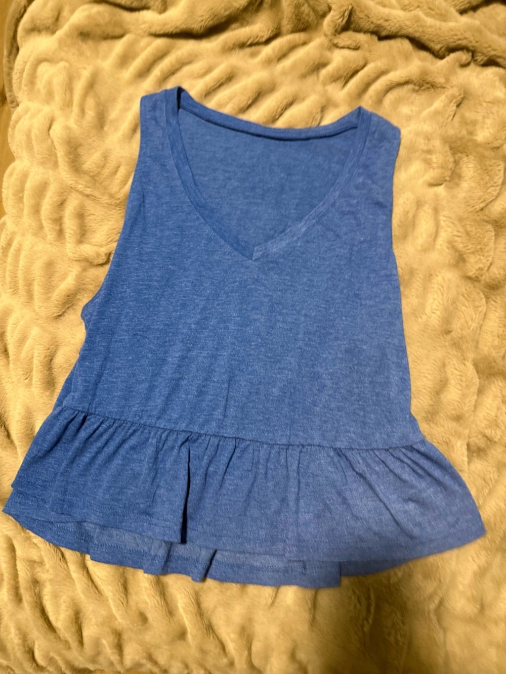 Blue Ruffle Top – Size Large
